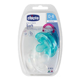Chicco Soother: Physio Soft 0-6m 2pk - Blue