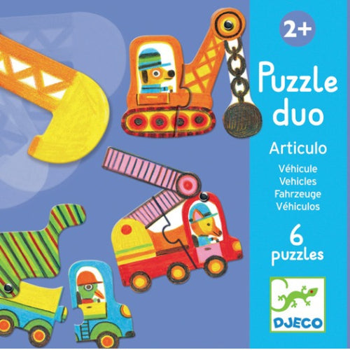 Djeco Duo Vehicles 12pc Puzzle