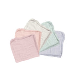 Green Sprouts Muslin Face Cloths made from Organic Cotton (5pk)-12" x 12"