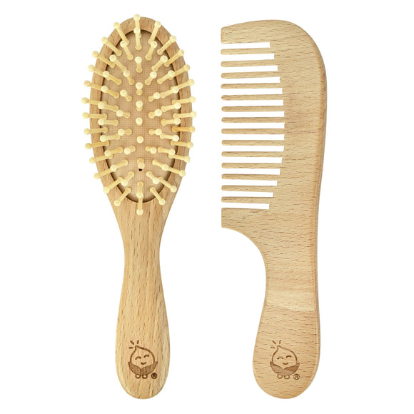 Green Sprouts Learning Brush & Comb-Natural