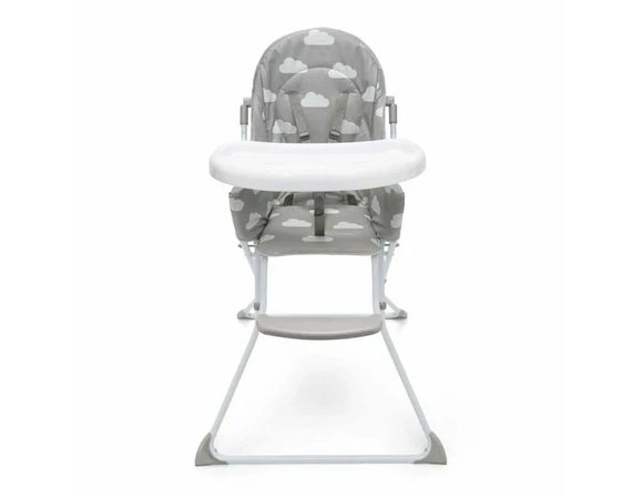 Flat Fold High Chair Grey Clouds - Hire