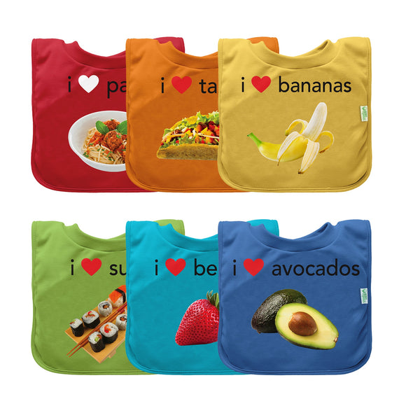 Green Sprouts Stay-dry Pull-over Food Bibs-9/18mo