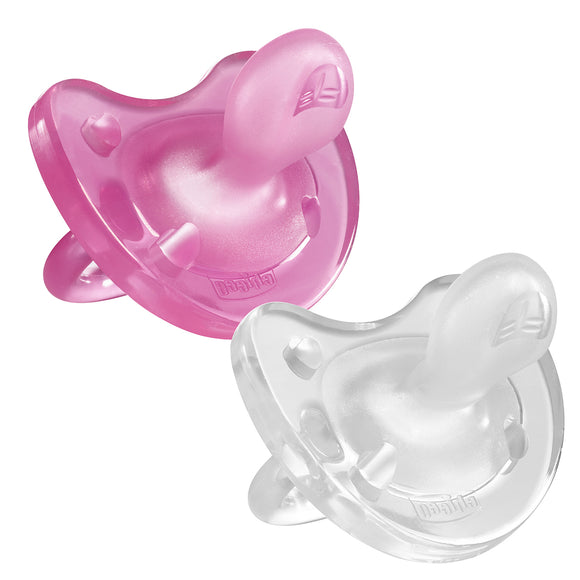 Chicco Soother: Physio Soft 0-6m 2pk - Pink