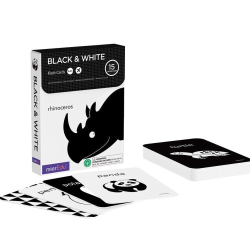 Mieredu Cognitive Flash Cards Black & White