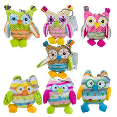 Baby Boo Owl Keyrings Assorted