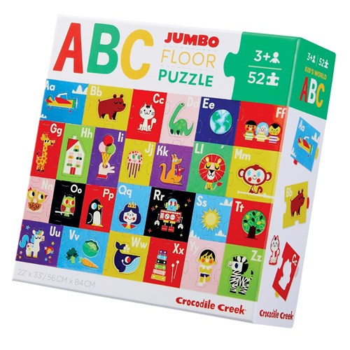 Crocodile Creek Let's Learn Puzzle 52 pc - Kids World ABC