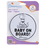 Dreambaby Baby on Board Sign - Tiger