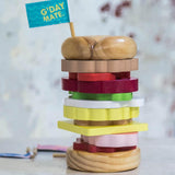 Make Me Iconic Wooden Stacking Burger Toy
