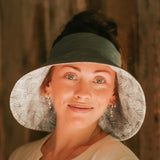 Bedhead 'Voyager' Reversible Ladies Wide-Brimmed Visor Sun Hat - Leaf / Moss
