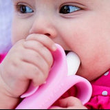 Baby Banana Brush Teether / Toothbrush - Pink