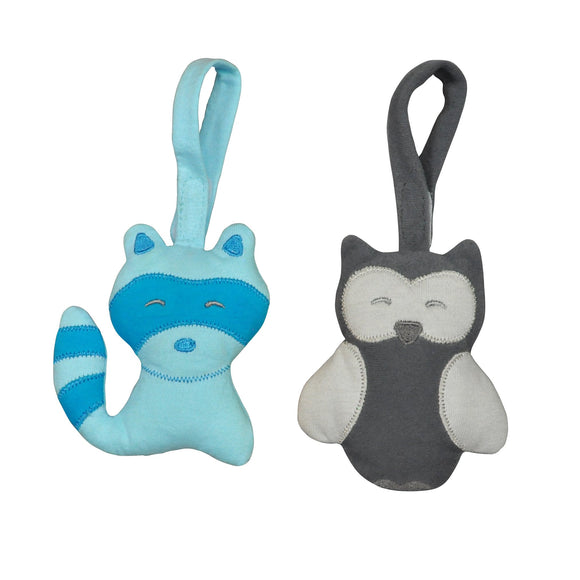 Green Sprouts Adventure Friends made from Organic Cotton (2pk)-Aqua/Grey Set-3mo+